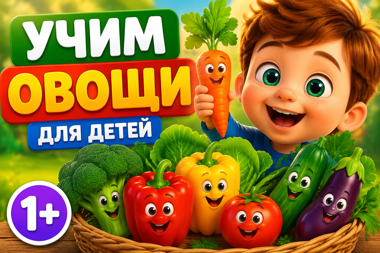 Учим овощи: развивающий мультфильм для малышей