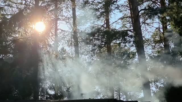 Дымок из трубы баньки. Прекрасное в простом.