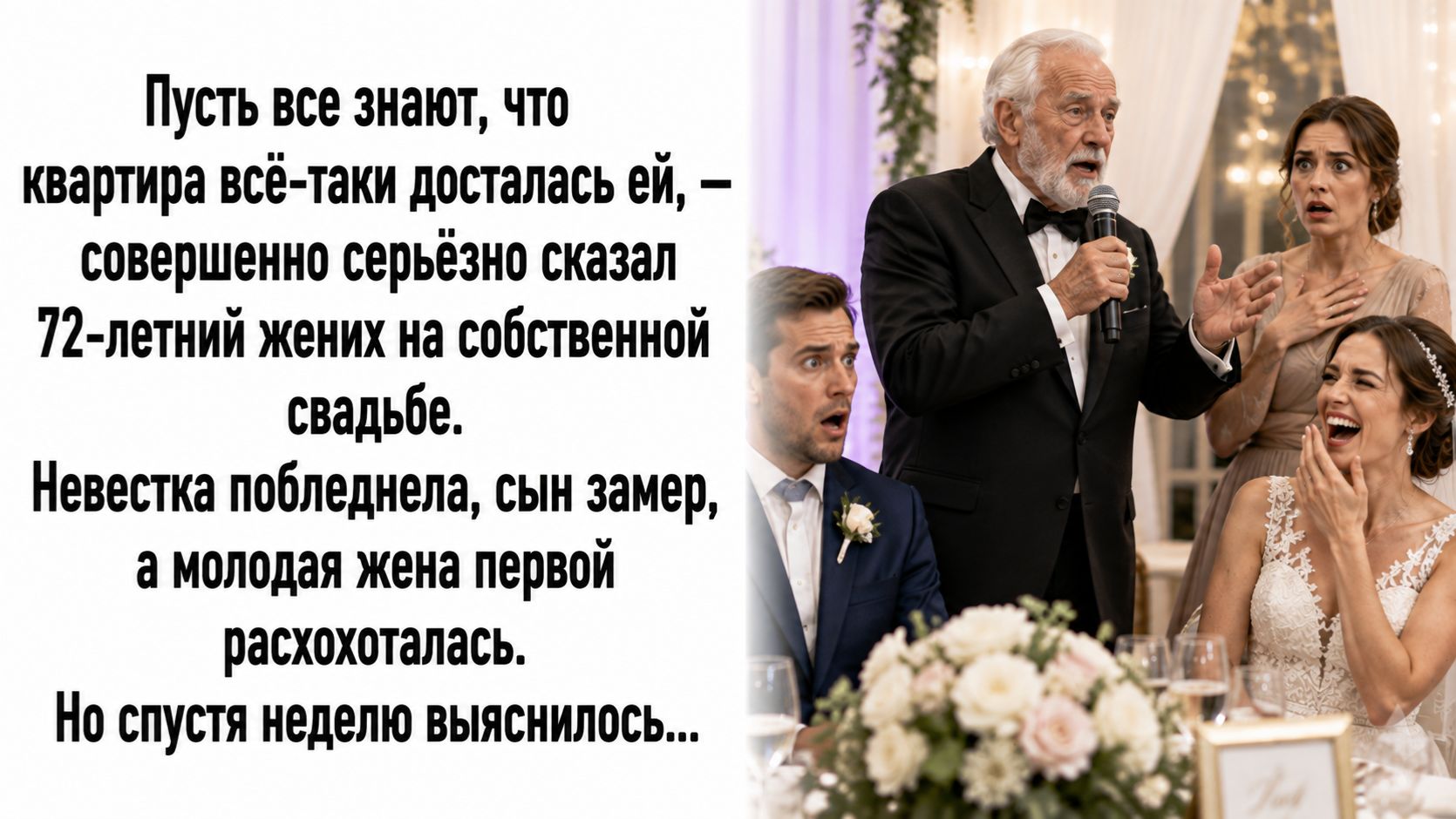 Истории из жизни  Пусть все знают  квартира досталась ей   сказал 72-летний жених.  Аудиокниги