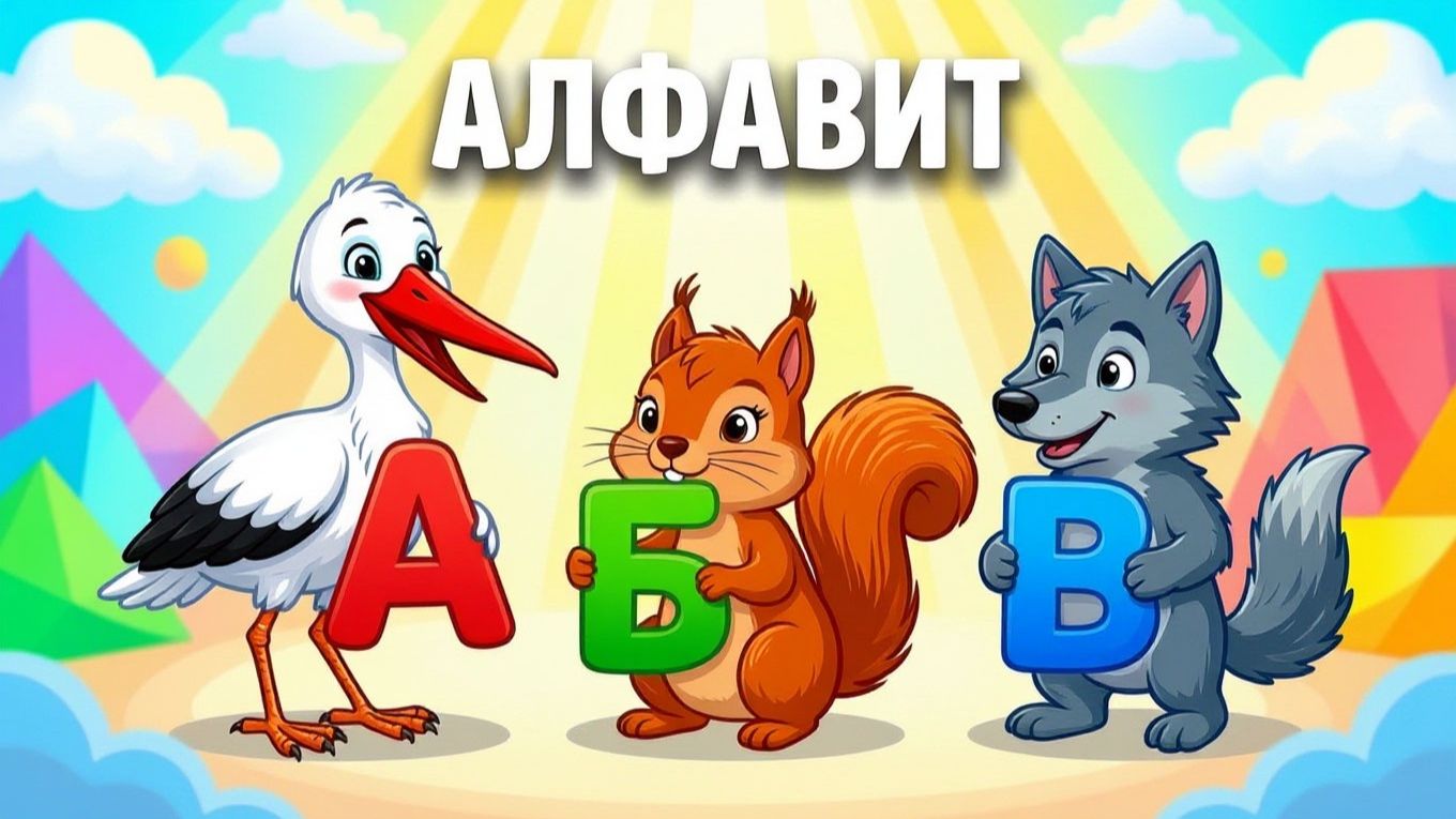Азбука для малышей  Развивающий Мультфильм  Алфавит от А до Я  Учим алфавит весело