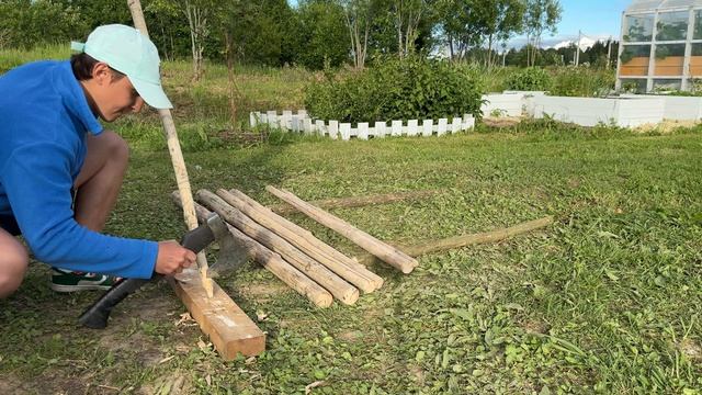 СДЕЛАЛ ПЕРИЛА ДЛЯ МОСТИКА ИЗ ЛЕСА СВОИМИ РУКАМИ