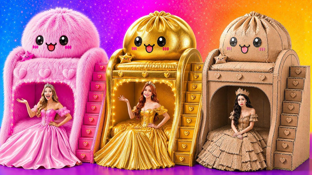 Красочный Хаус Рич против Брук против Гиги Рич # Креативные лайфхаки по декорированию D