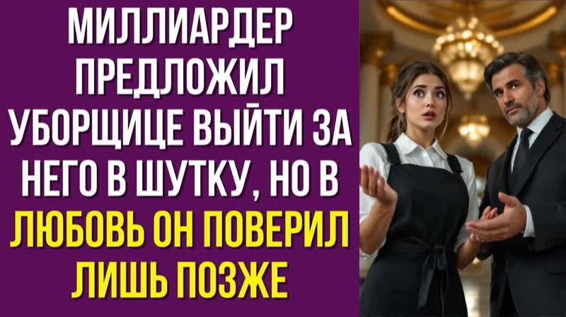 Миллиардер предложил уборщице выйти за него в шутку, но в любовь он поверил лишь позже
