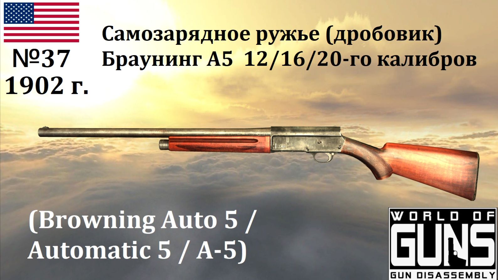 Эволюция оружия-37. Самозарядное ружье (дробовик) Браунинг А5 / Auto 5 (США)