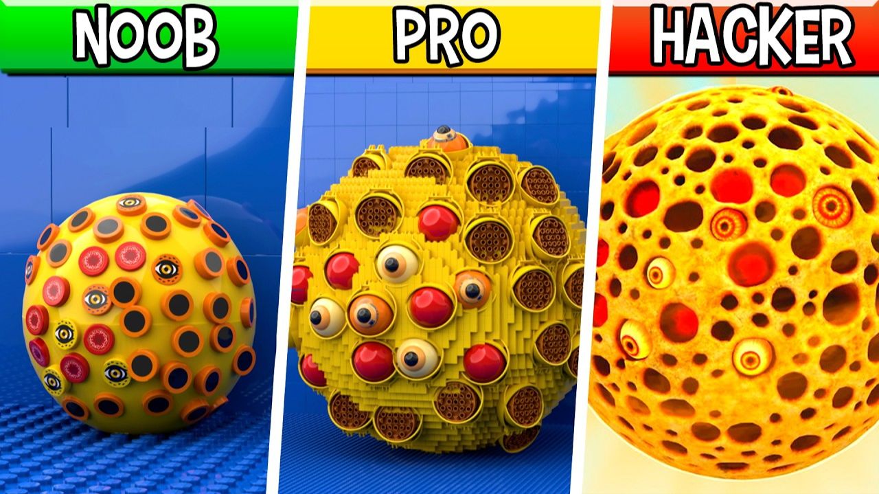 LEGO ЗАРАЖЕННОЕ СОЛНЦЕ Трипофобия - Noob, Pro, HACKER! Монстры ТРИПОФОБИИ