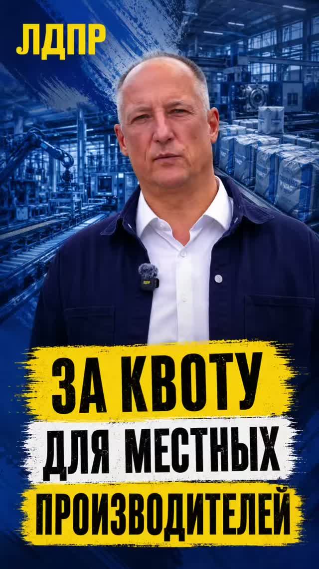 ЗА КВОТУ ДЛЯ МЕСТНЫХ ПРОИЗВОДИТЕЛЕЙ   #квоты #лдпр #слуцкий
