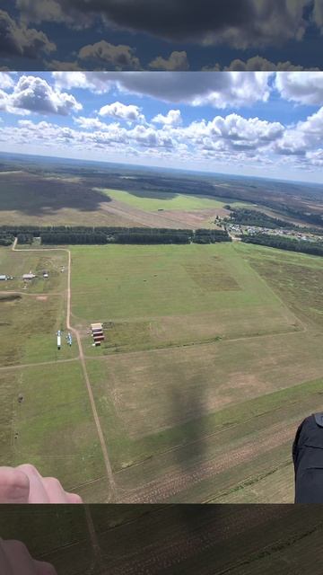 Полёт на параплане от первого лица
