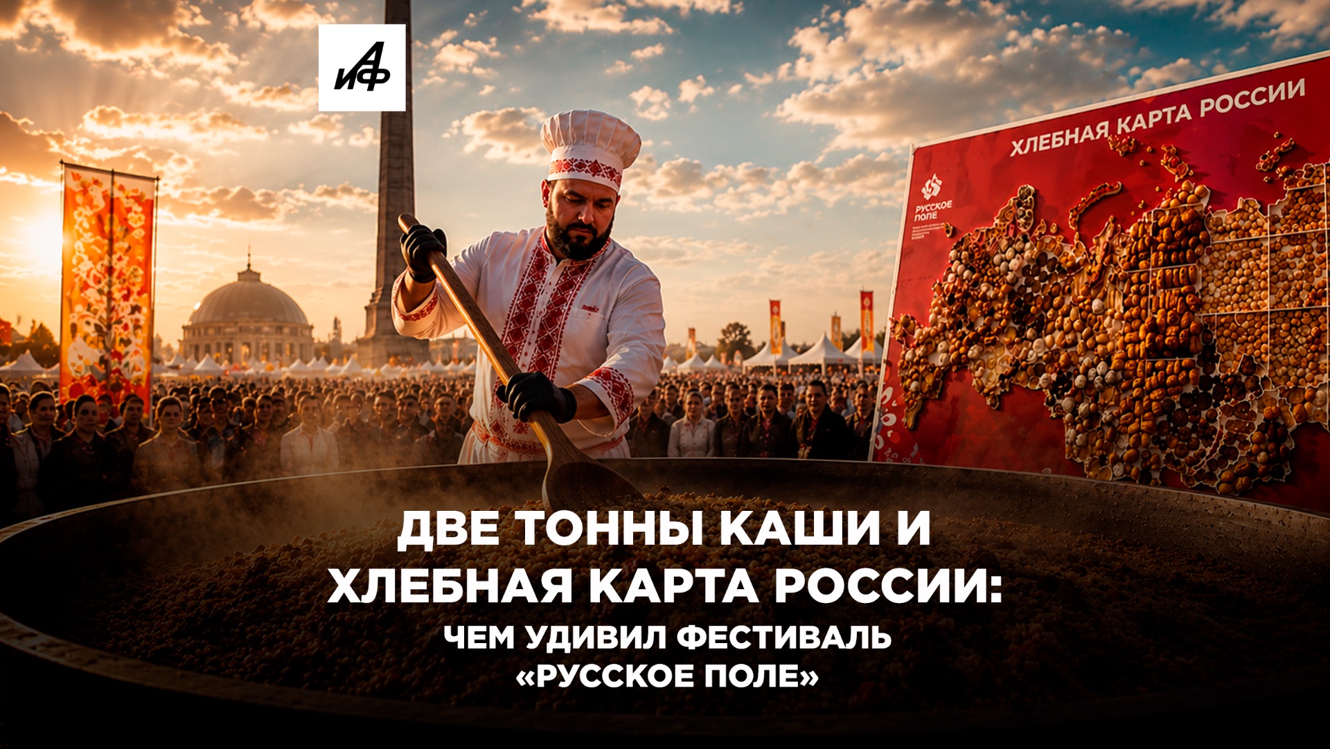 Две тонны каши и хлебная карта России: чем удивил фестиваль «Русское поле»