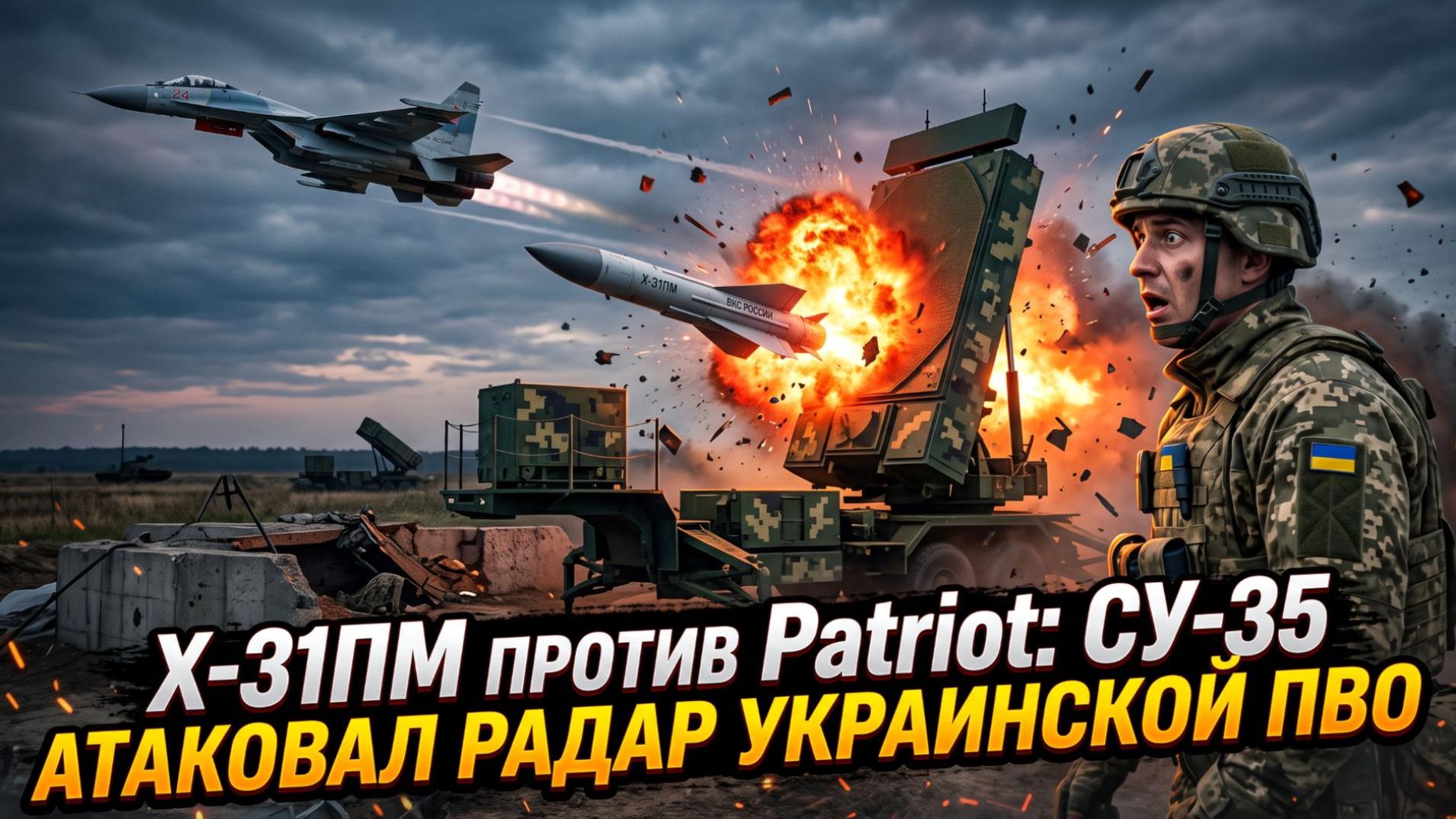 🎯 Х-31ПМ против Patriot: Су-35 атаковал радар украинской ПВО