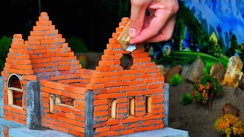 🏠🧱 Невероятный двухэтажный мини-дом из крошечных кирпичиков! 😱✨