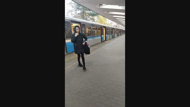Станция метро Измайловская интерьер, пассажиры, поезда Москва Фрагмент 6А
