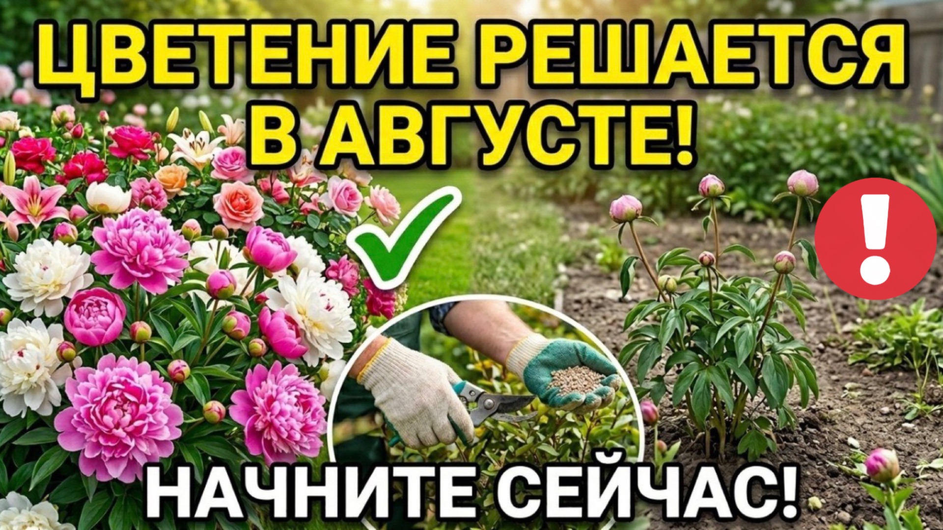 Не бросайте цветник в августе! Что сделать с пионами, розами и лилиями СЕЙЧАС для пышного цветения