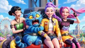 Хаос в парке развлечений с тигрицей Дерпи 🎢😂 [KPop Охотники на демонов]
