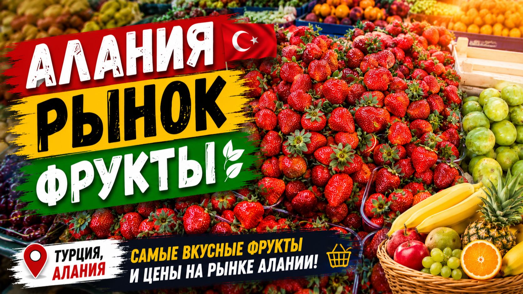 Рынок в Алании Фрукты Пятничный рынок в Аланьи Турция