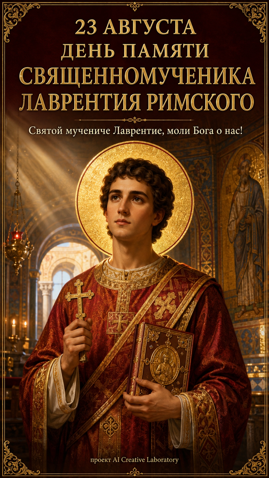 Священномученик Лаврентий Римский 🙏 | 23 августа #Shorts