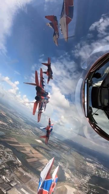 9 In 1 🇷🇺 Девятка самолетов пилотажной группы «Стрижи»    #aviation #mig29 #стрижи #swifts