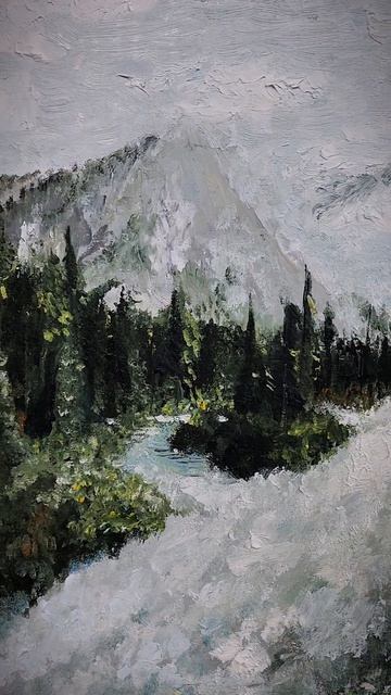 Картина маслом. Лесной пейзаж