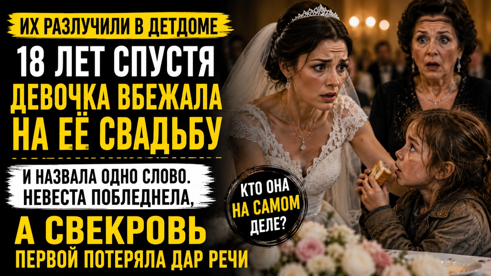 Маленькая беспризорница появилась на свадьбе и ее хотели выгнать...