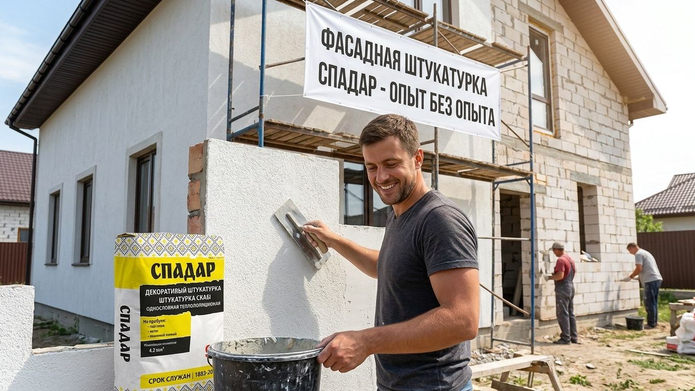 ФАСАДНАЯ ШТУКАТУРКА СПАДАР - ОПЫТ БЕЗ ОПЫТА