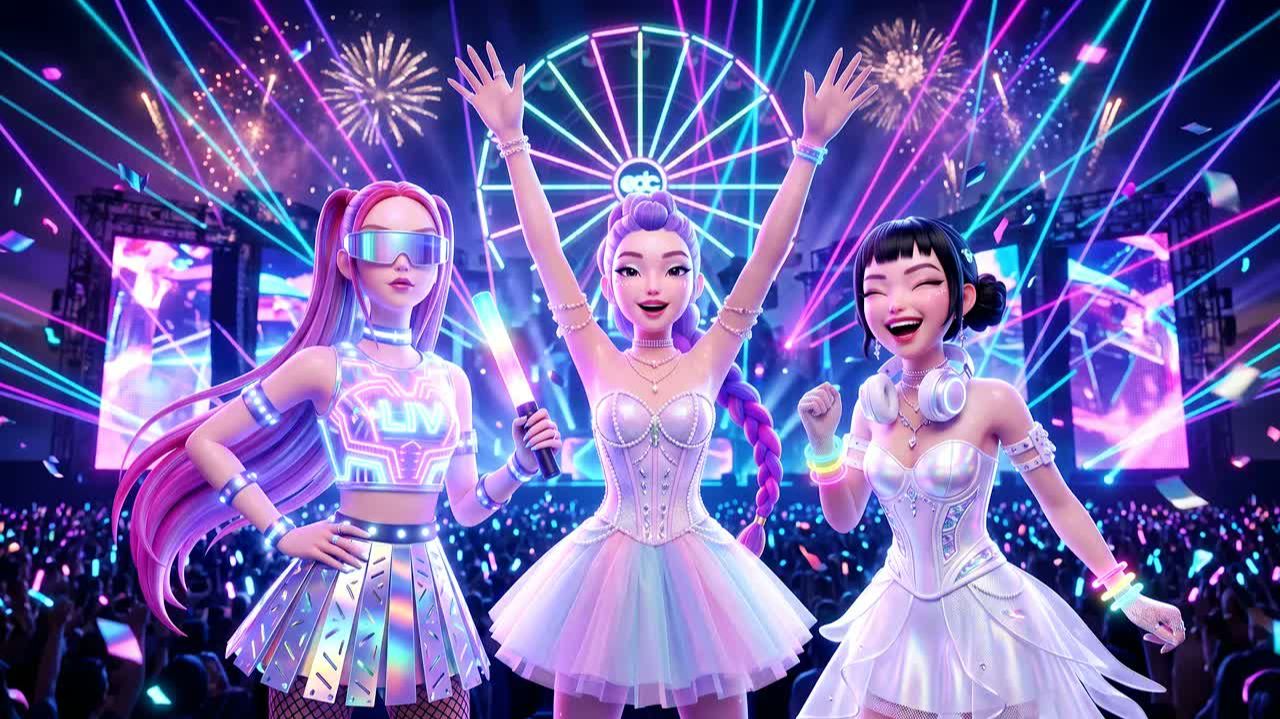 ХАНТРИКС на EDC в Лас-Вегасе 2026 🎡⚡ [KPop Охотники на демонов]