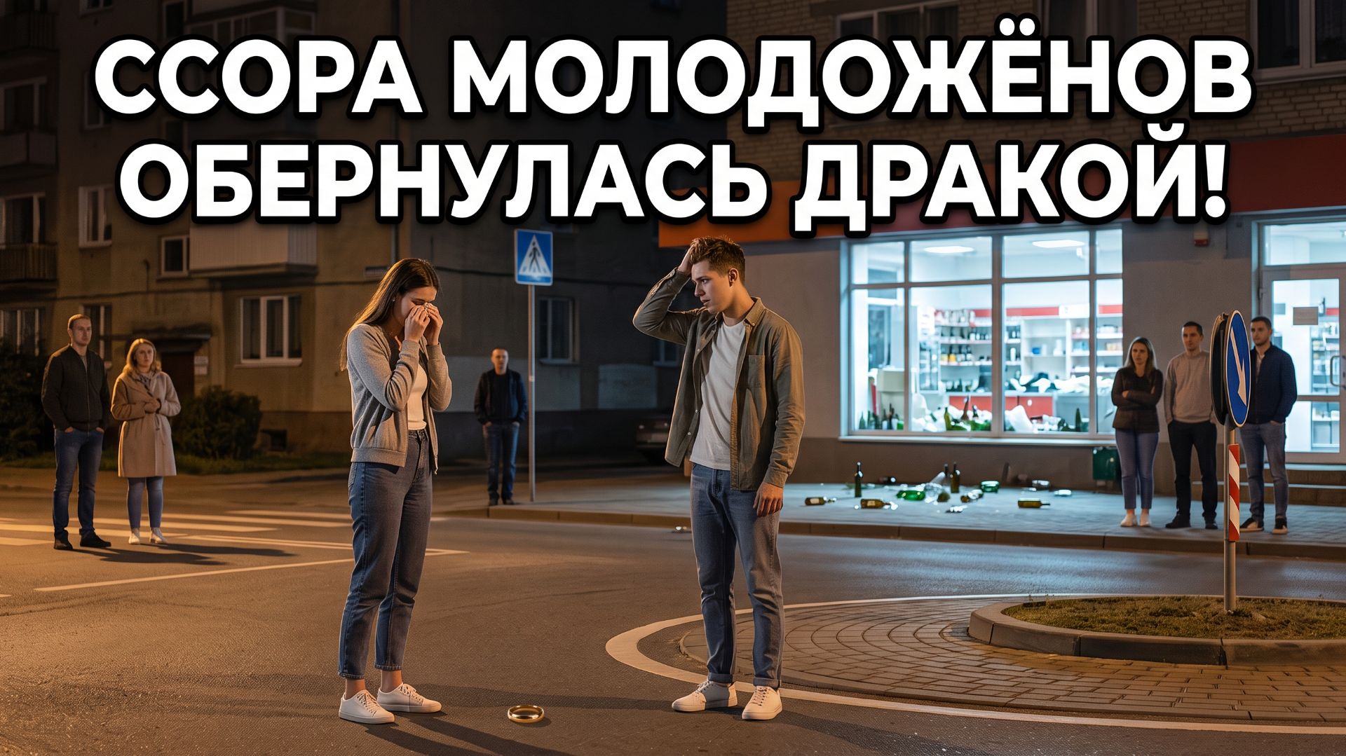 Молодожёны устроили драку прямо на улице — потом начался погром в магазине