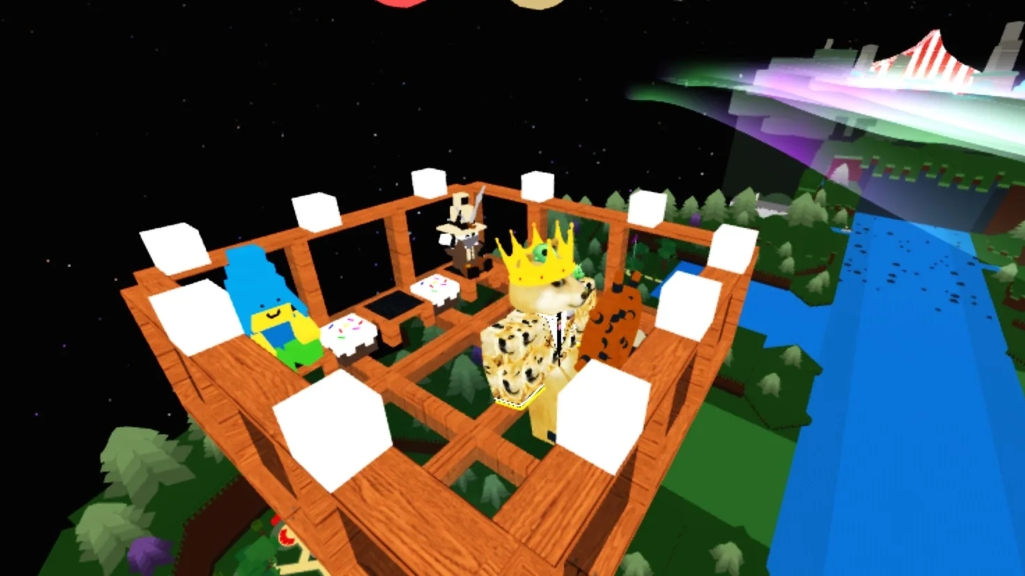 Построил воздушный шарик в Build a boat for treasure 