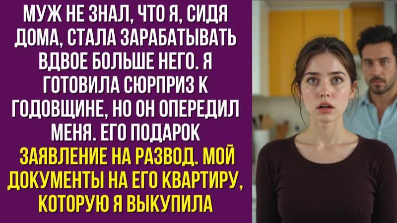 Муж не знал, что я, сидя дома, стала зарабатывать вдвое больше него. Я готовила сюрприз к годовщине