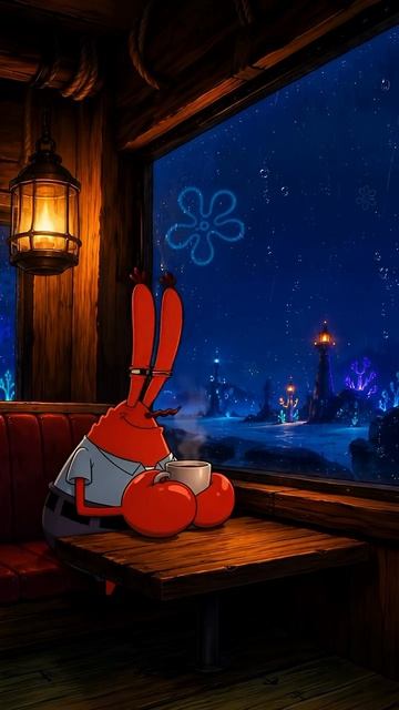 Even The Busiest Boss Needs A Quiet Moment. 🦀☕🌧️