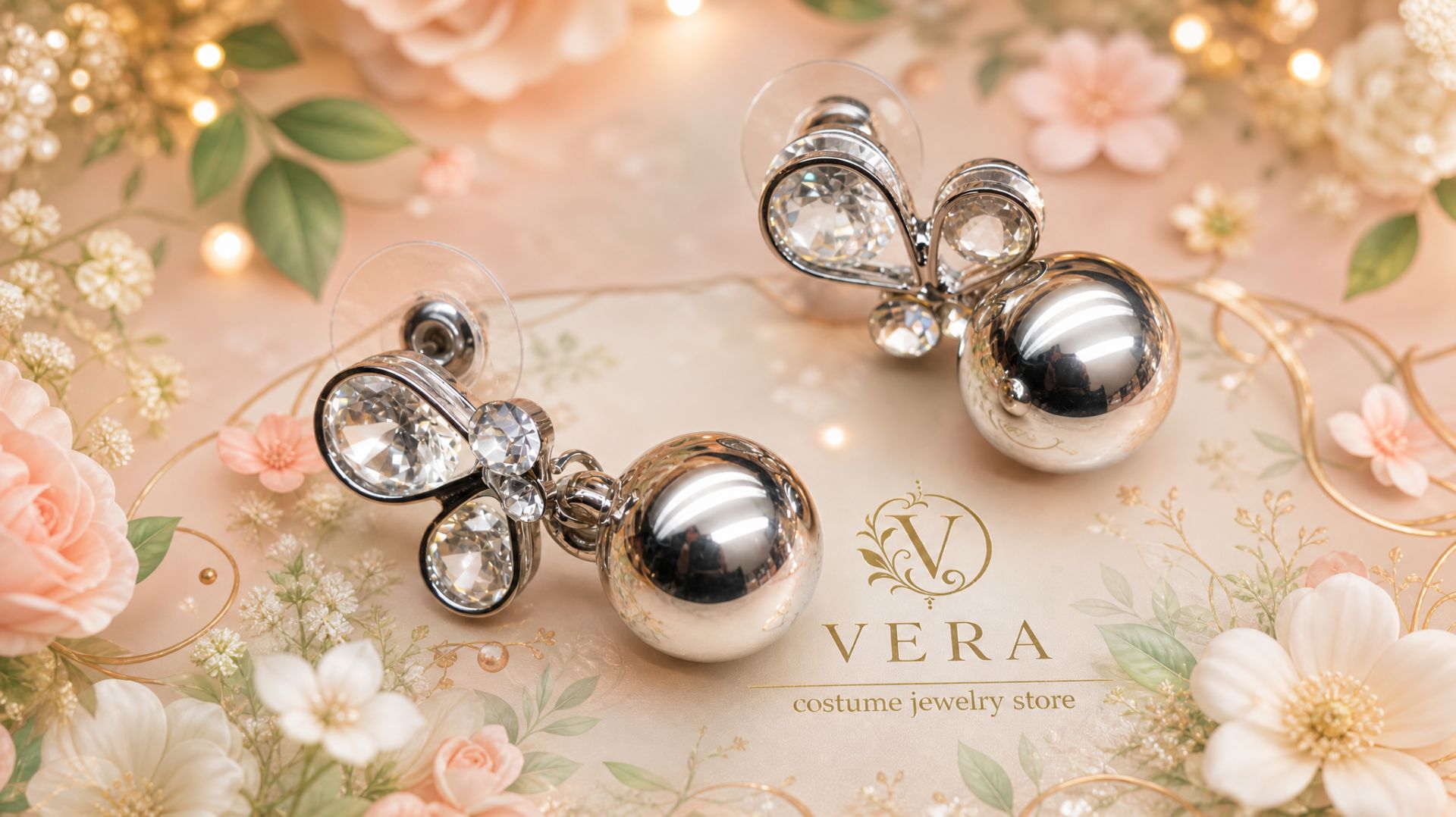 Серьги Ангелина, (Фианит) 