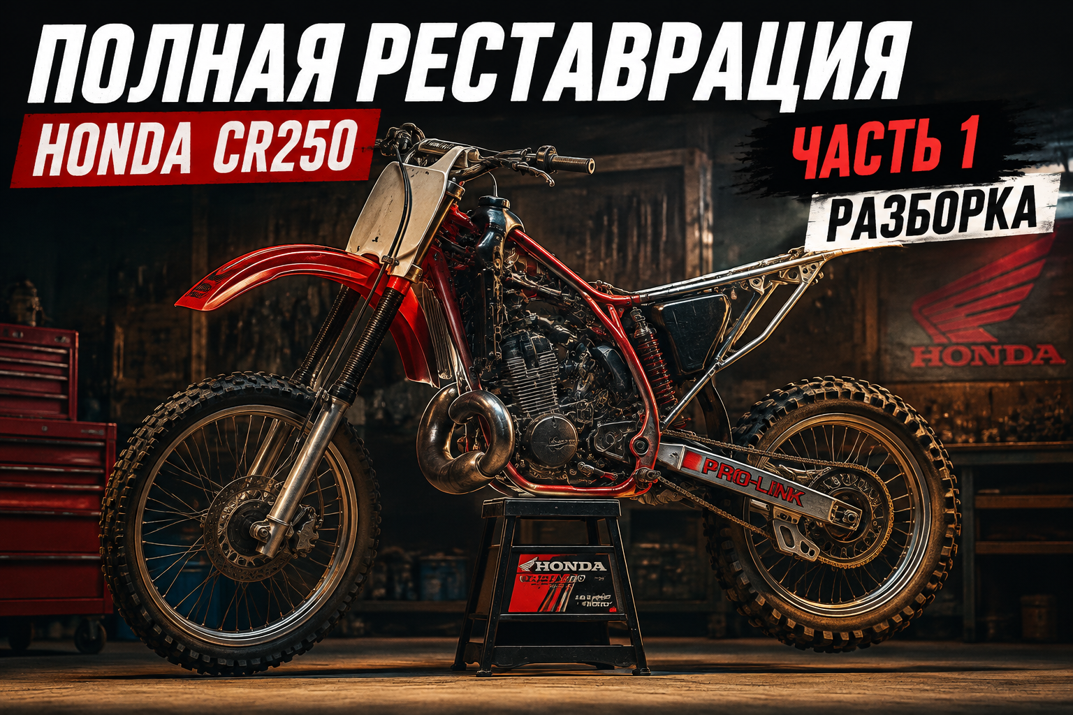Полная реставрация Honda CR250, часть 1: разборка