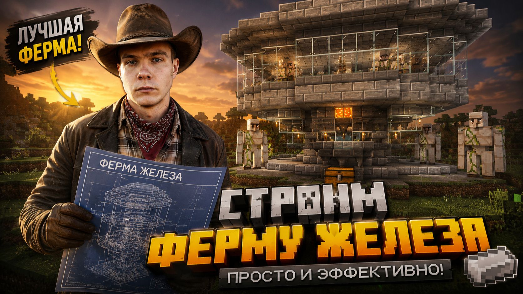 СТРОИМ ФЕРМУ ЖЕЛЕЗА 🔥 МАЙНКРАФТ #15