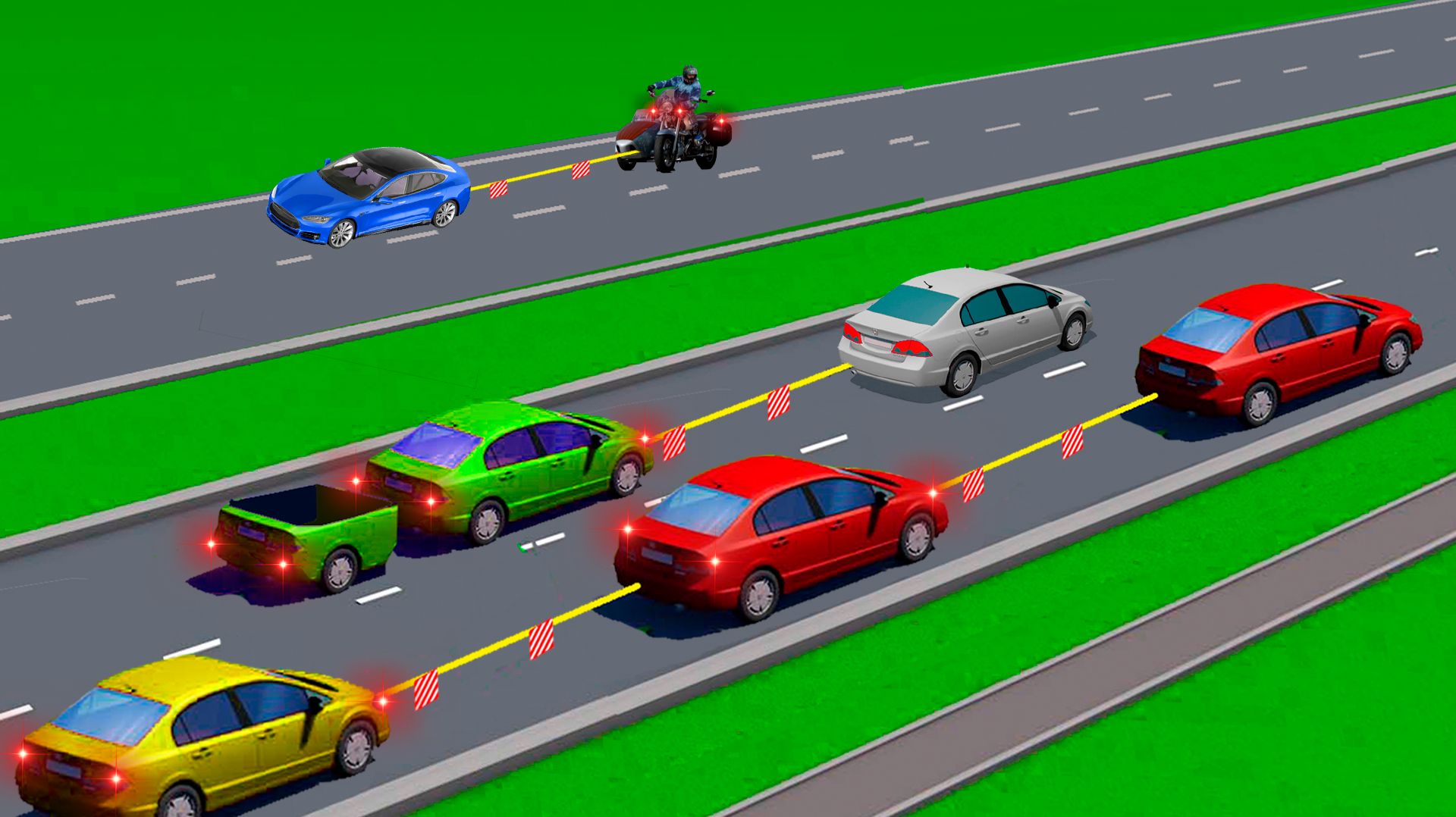 🚦 Задача на знание ПДД: кто нарушает правила буксировки? 🚙