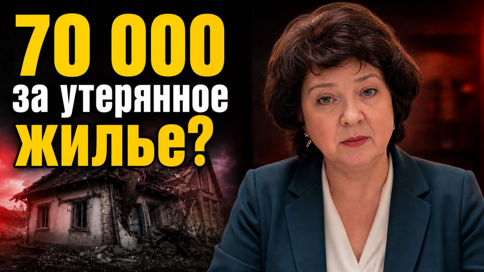 70 тыс РУБЛЕЙ ЗА УТЕРЯННОЕ ЖИЛЬЕ? ГЛАЗКОВА ТРЕБУЕТ СПРАВЕДЛИВОЙ КОМПЕНСАЦИИ