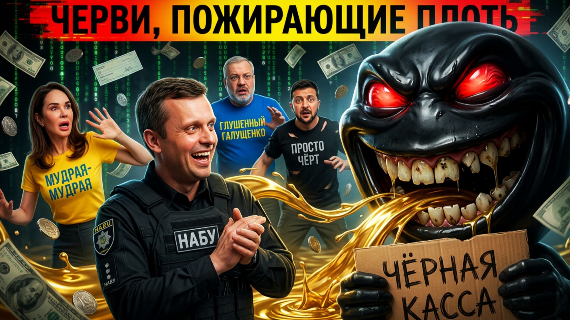 ЗМЕИНЫЙ КЛУБОК МАРОДЕРОВ...НАБУ РУБИТ ПЛЁНКАМИ. ПОДРОБНЫЕ СХЕМЫ ХИЩЕНИЙ. ВСЯ БЛЕВОТИНА ОТ БОРТИКА
