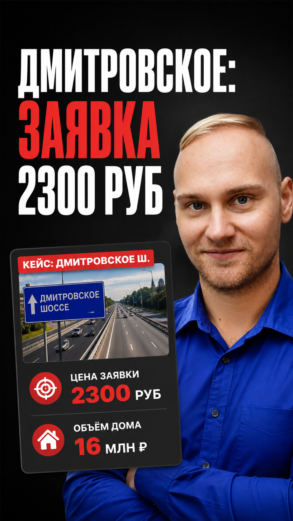 Дмитровское: 310 тысяч, РСЯ+мастер, заявка 2300
