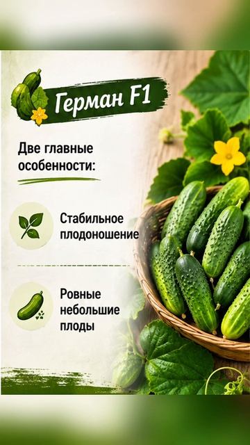 3 сорта огурцов :