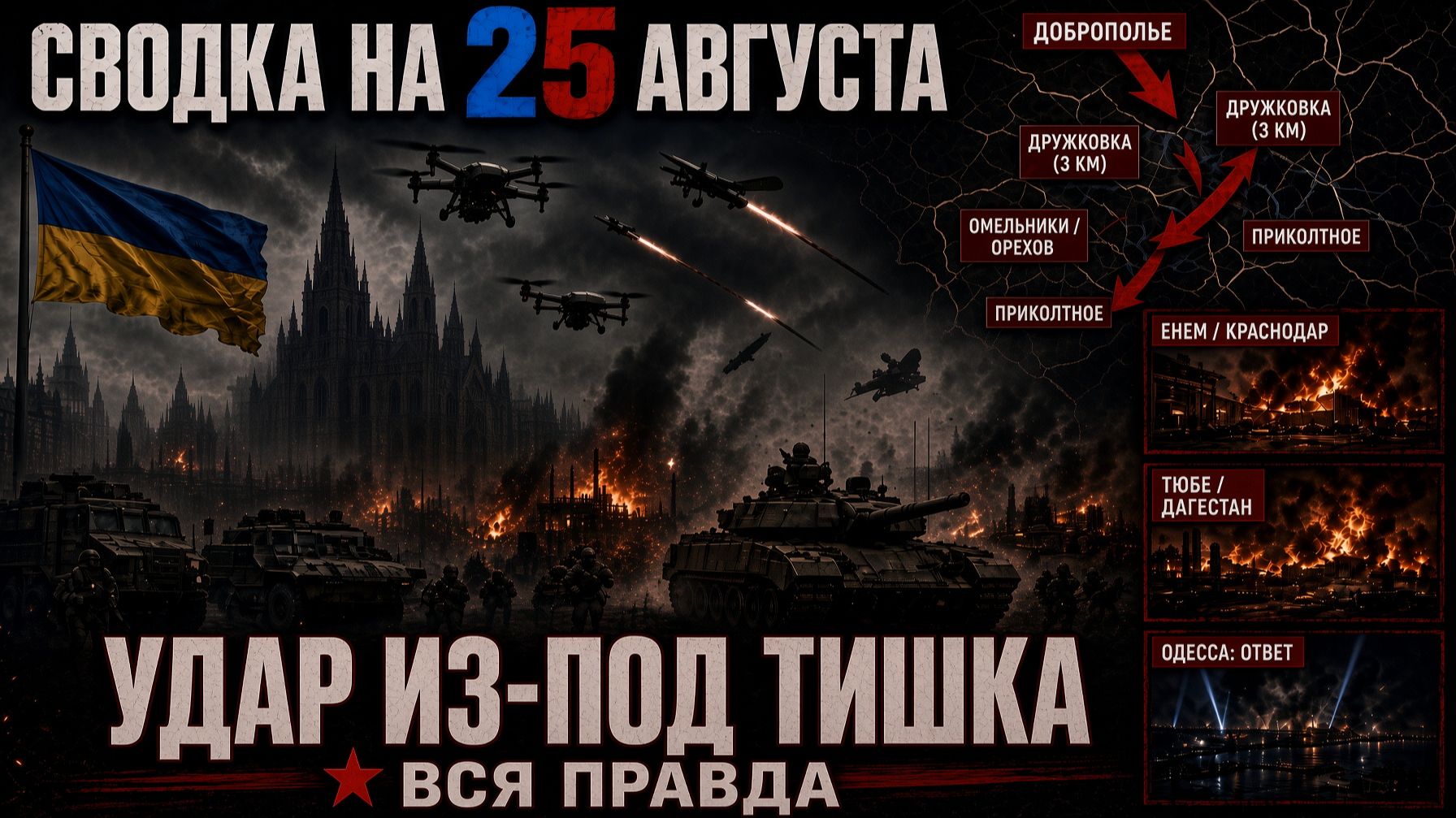 СВОДКА БОЕВЫХ ДЕЙСТВИЙ НА 25 АВГУСТА КАРТА СВО СЕГОДНЯ НОВОСТИ  СВО НА УКРАИНЕ 2026 ЮРИЙ ПОДОЛЯКА
