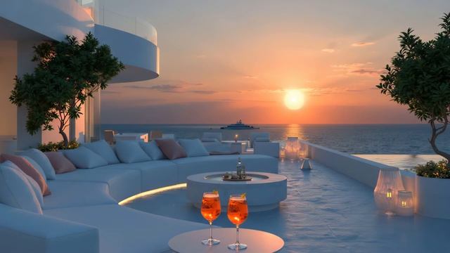 ЗАКАТНАЯ МУЗЫКА У МОРЯ 🌅 ЯХТА И РЕЛАКС НА БЕЛОЙ ТЕРРАСЕ