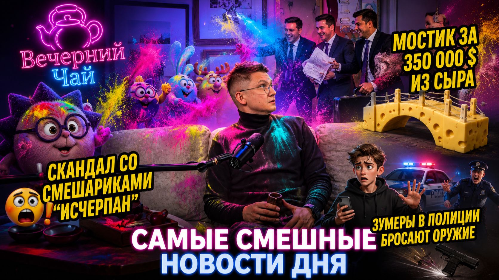 Вечерний Чай - самые смешные новости дня 24 августа 2026 года