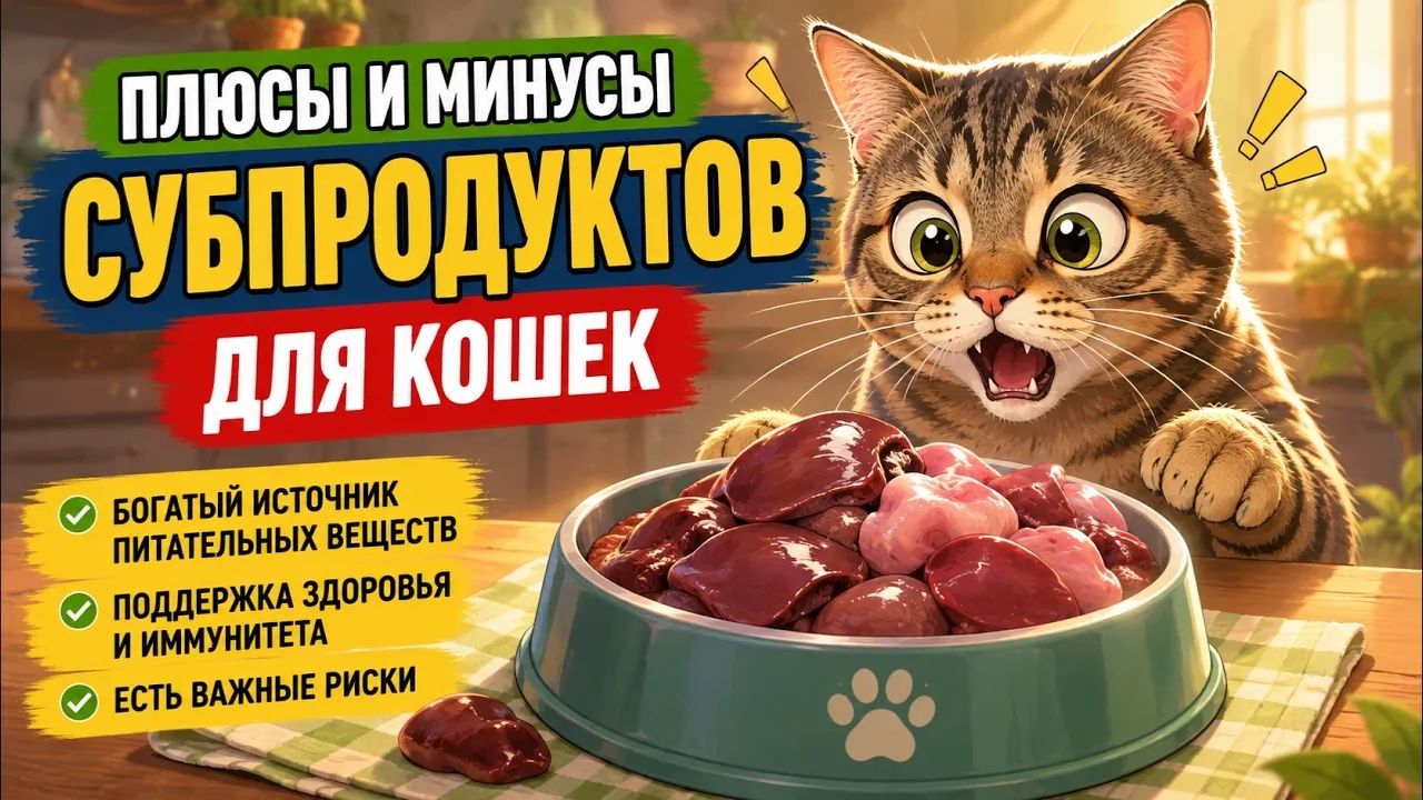 Стоит ли давать кошке субпродукты？ Плюсы и минусы с точки зрения ветеринара!