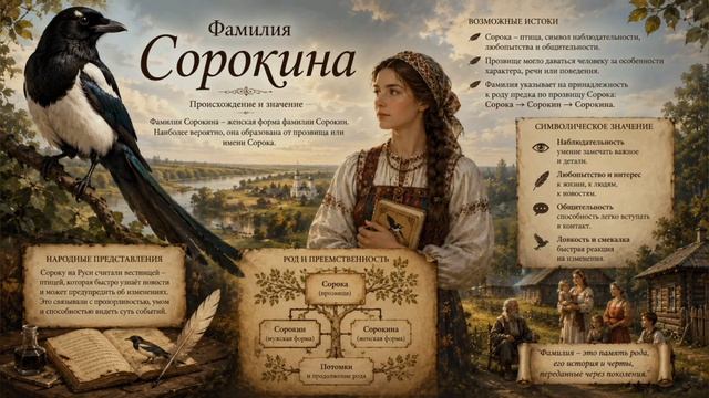 Что означает фамилия Сорокина?