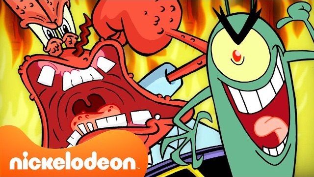 Губка Боб  1 час Мистер Крабс против Планктона!   Nickelodeon Cyrillic