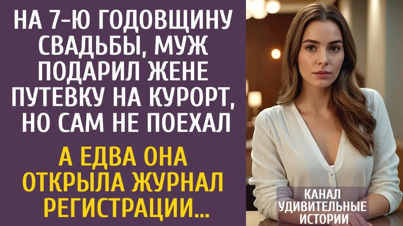 Истории из жизни На годовщину свадьбы, муж подарил путевку, но сам не поехал… А открыв журнал…