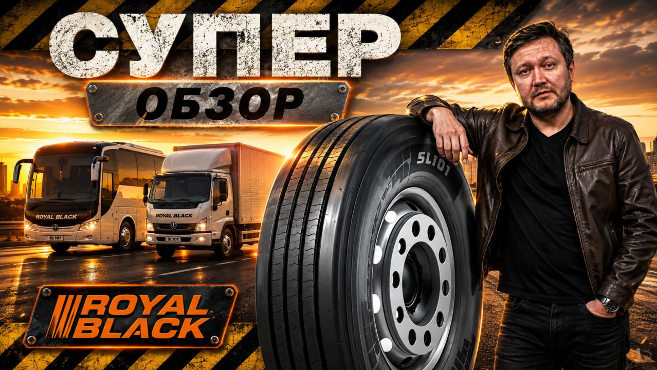 Жирный протектор! Обзор рулевой шины Royal Black SL101 для грузовиков и автобусов
