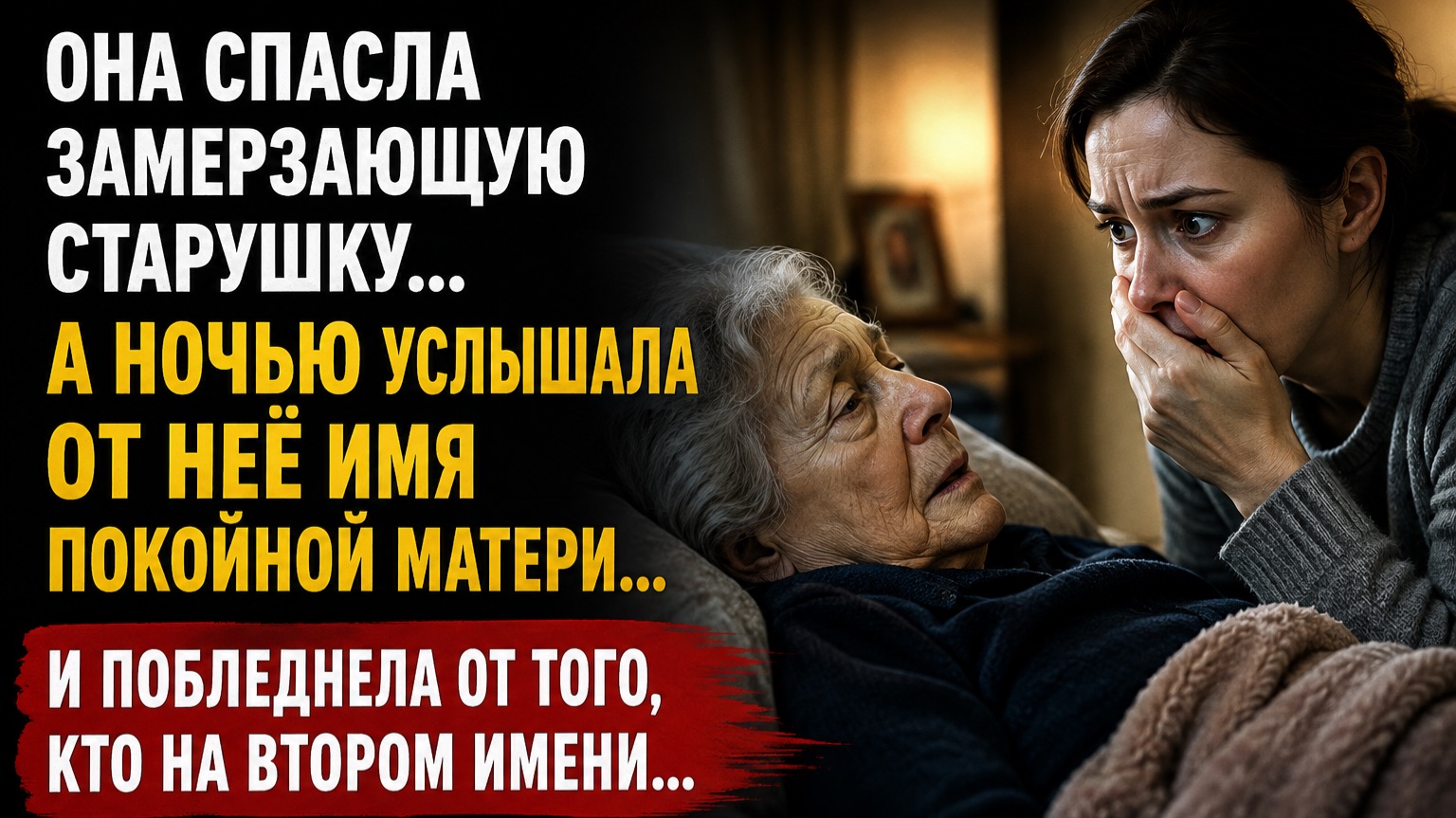 Спасла замерзающую старушку и приютила её. А ночью незнакомка произнесла имя покойной матери…