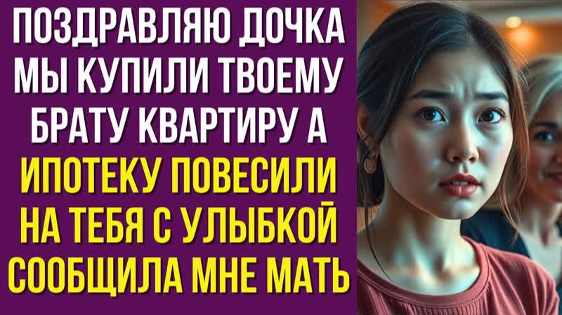 Поздравляю дочка Мы купили твоему брату квартиру а ипотеку повесили на тебя с улыбкой сообщила мне