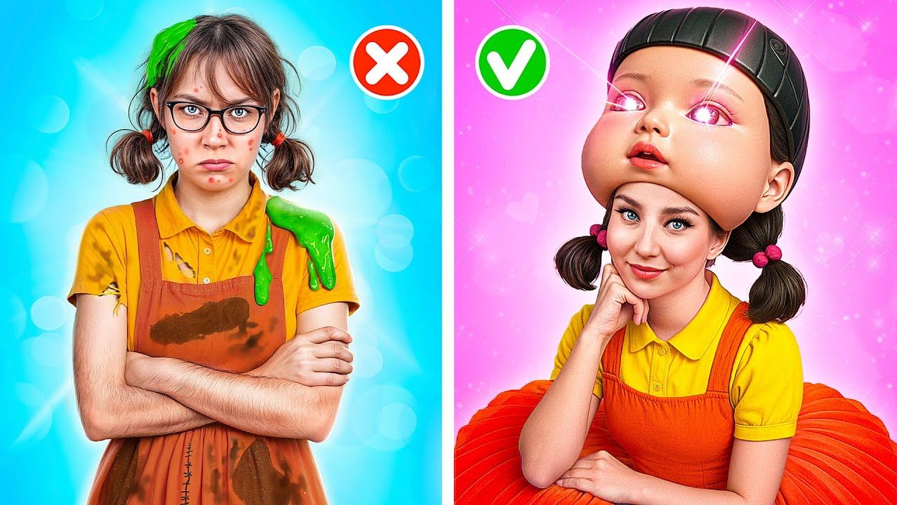 Из Ботанши в Прекрасную Куклу из Игры в Кальмара _Как стать Куклой из Игры в Кальмара