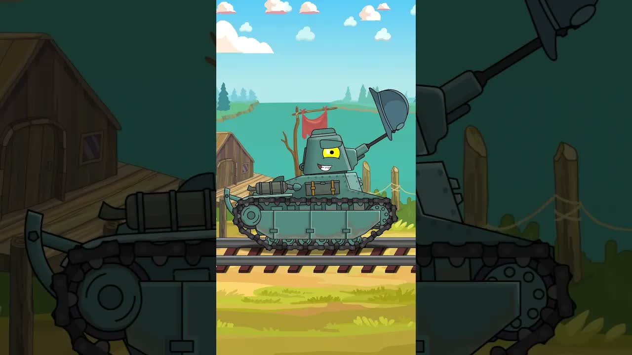 Танк Vs Поезд #homeanimations #cartoon #animation #мультик #tank