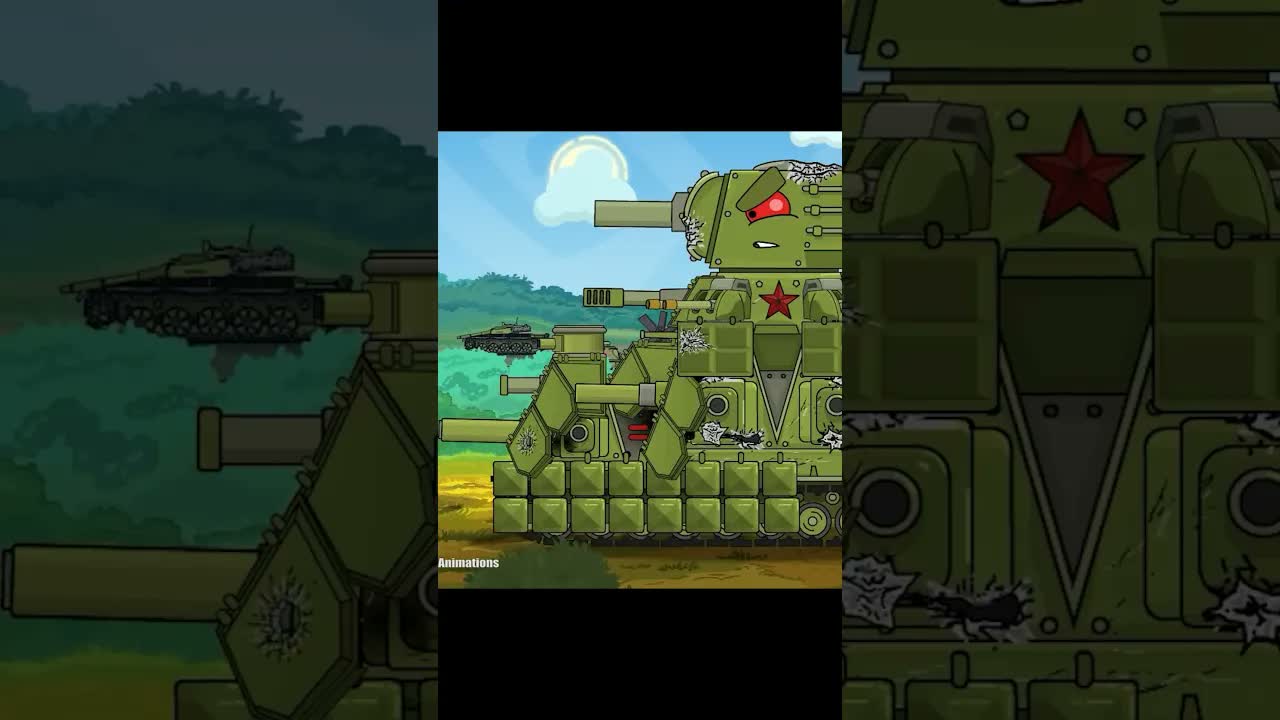 ТАНКОВОЕ СРАЖЕНИЕ КВ-44! #homeanimations #cartoon #animation #tank #shorts #танк