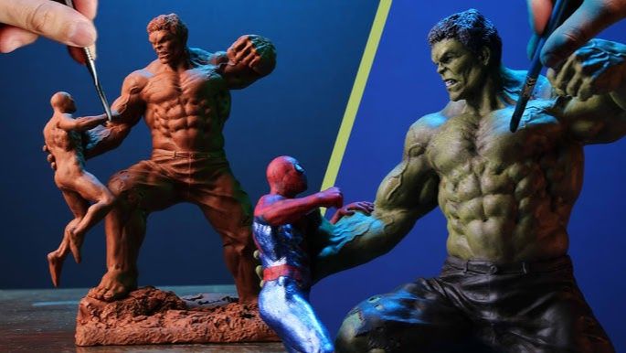 ЧЕЛОВЕК ПАУК НОВЫЙ ДЕНЬ | ХАЛК ПРОТИВ ЧЕЛОВЕКА ПАУКА | СКУЛЬПТУРА | SPIDER MAN BRAND NEW DAY MARVEL